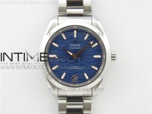 Aqua Terra 150M 34mm Ladies SS VSF 1:1 Best Edition Blue Wave Dial on SS Bracelet A8800