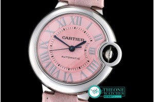 Cartier - Ballon De Cartier Ladies SS/LE Pink Roman V6F Jap M-9