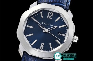 Bvlgari - Octo Solotempo Automatic SS/LE Blue Asia 23J Mod