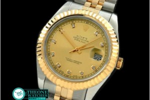 Rolex - SS/YG Jubile Fluted Gold Diam Asian Eta 2836-2