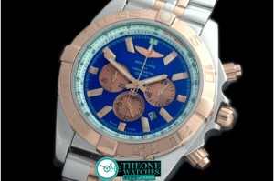 Breitling - Chronomat B01 SS/YG TT Blue Stick Jap OS20 Qtz