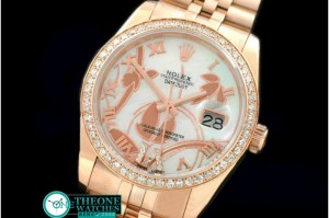 Rolex - 2011 Flora Jubilee/Diam RG P-White Swiss Eta 2836-2