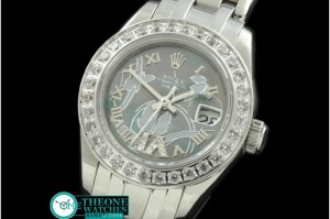 Rolex - 2011 Flora Diam SS M-Green Swiss Eta 2671-2