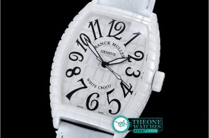 Franck Muller - Curvex Croco White CER/LE White Asia 2813