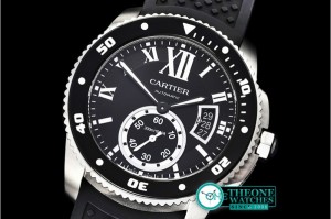 Cartier - Calibre de Cartier SS/RU Black JJF 1:1 Asia 23J Mod