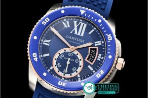 Cartier - Calibre de Cartier SS/RG/RU Blue JJF 1:1 Asia 23J Mod