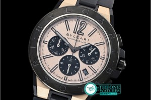 Bvlgari - Diagono Magnesium Chrono PVD/MG/RU Pink Salmon VK Qtz