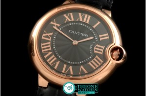 Cartier - Ballon De Cartier Mid RG/LE Black Roman Miyota