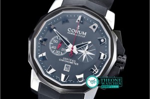 Corum - Admirals Cup Chronograph SS/RU Grey Qtz