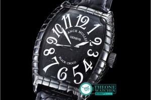 Franck Muller - Curvex Croco Black CER/LE Black Asia 2813