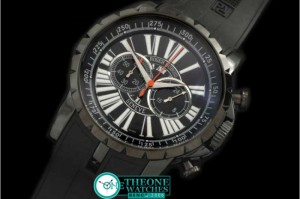 ROGER DUBUIS - Excalibur Chrono PVD/RU Black Jap Quartz Chrono