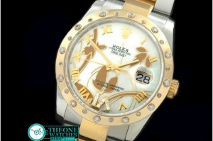 Rolex - 2011 Flora Oyster/Diam SS/YG P-White Swiss Eta 2836-2