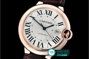 Cartier - Balon Bleu Mens 42mm Wrapped RG/LE White BP Swiss 2824