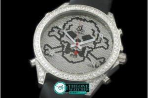 Jacob & Co. - 5-Time Zone Skull SS/RU Diam Swiss Orig Quartz