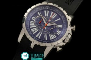 ROGER DUBUIS - Excalibur Chrono SS/RU Blue Jap Quartz Chrono