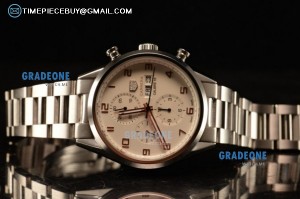 Tag Heuer - TriTAG89190 SS/SS White Swiss Valjoux 7750 Auto