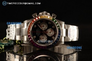 Rolex - TriROX89659 SS/SS Black Swiss Valjoux 7750 Auto