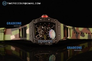 1:1 Richard Mille - TriRM99252 CF/RU Skeleton Japanese Miyota 9015 Auto