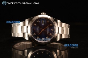 Rolex - TriROX89670 Datejust Oyster Perpetual SS/SS Blue Swiss ETA 2836 Auto