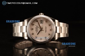 Rolex - TriROX89673 Datejust Oyster Perpetual SS/SS White Swiss ETA 2836 Auto