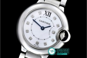 Cartier - Balon Bleu De Cartier Ladies SS/SS Wht MOP Diams V6F