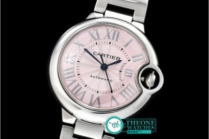 Cartier - Balon De Bleu Ladies 33mm SS/SS Pink TWF Seiko NH05A