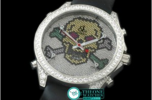 Jacob & Co. - 5-Time Zone Skull SS/RU Diam Swiss Orig Quartz