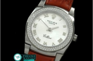 Rolex - Ladies Mini Cellini SS/LE White Roman Swiss Qtz