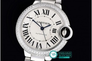 Cartier - Ballon De Cartier Ladies SS/SS White Roman V6F Jap M