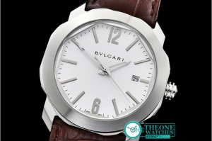 Bvlgari  - Octo Solotempo Automatic SS/LE White Asia 23J Mod