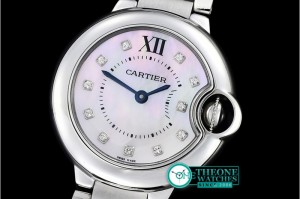 Cartier - Balon Bleu De Cartier Ladies SS/SS Pink MOP Diams V6F