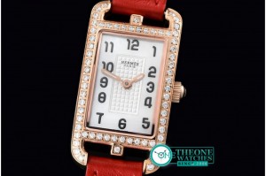 Hermes - Cape Cod Ladies RG/LE MOP White Swiss Quartz