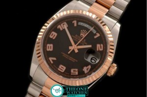 Rolex - SS/RG TT Pres MOP 2008 Black Numeral Swiss Eta 2836