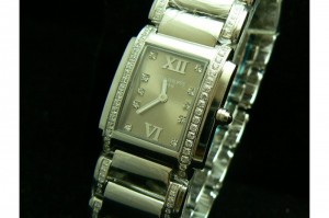 PATEK PHILIPPE 24 HOUR SINGEL/BAND DIAMOND GREY SWISS QTZ