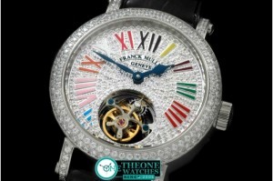 Franck Muller - Ronde Crazy Colours SS/LE Diam Roman Tourbillon