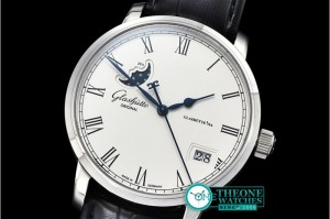 Glashutte -Excellence Panorama Date Moonphase SS/LE Wht GF A2824