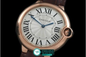 Cartier - Ballon De Cartier Mid RG/LE White Roman Miyota