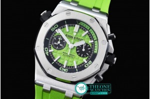 Audemars Piguet - Royal Oak Offshore Diver Chrono SS/RU L-Green JF A3126