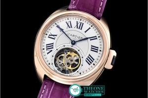 Cartier - Cle De Cartier Tourb Ladies RG/LE White Asia HW Tourb