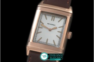 Jaeger LeCoultre - Reverso Classique RG/LE White Stk Jap Qtz