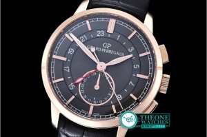 GIRARD-PERREGAUX - 1966 Dual Time RG/LE Black Asia 23J Mod