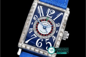 Franck Muller - Long Island Vegas Edition Diam SS/LE Blue Asia 21J Mod