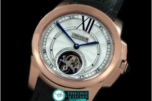 Cartier - Calibre de Cartier Tourbillon RG/LE White Flying Tourbillon
