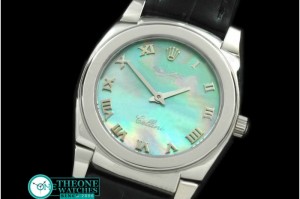 Rolex - Ladies Cellini SS/LE MOP Green Roman Swiss Quartz