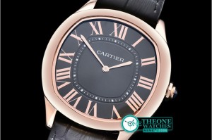 Cartier - Drive De Cartier Extra-Flat RG/LE Black Jap Qtz