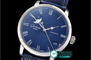 Glashutte -Excellence Panorama Date Moonphase SS/LE Blue GF A2824