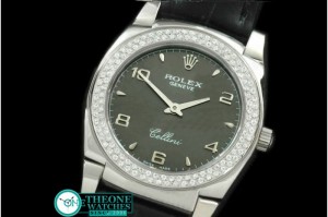 Rolex - Ladies Cellini SS/LE/Diam Grey Num Swiss Quartz