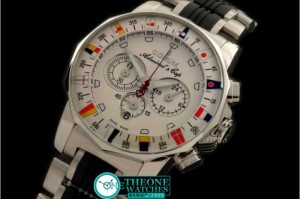 CORUM - Admirals Cup Chronograph SS/SS White - Jap Qt