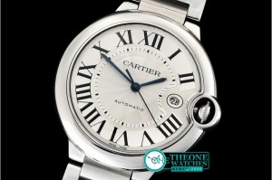 Cartier - Balon Bleu Mens 42mm SS/SS White JF MY9015 Mod