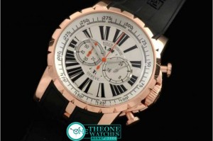 ROGER DUBUIS - Excalibur Chrono RG/RU White Jap Quartz Chrono